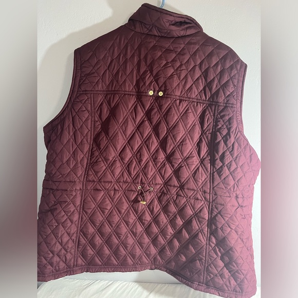 Weatherproof Soft Cozy Lining Quilted Vest Burgundy Red Size 3X Women beautiful! - Picture 2 of 13